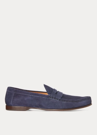 Pánské Mokasíny Ralph Lauren Chalmers Suede Penny - 25403-FUXI